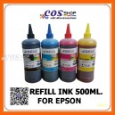 COS INK 500 ML. FOR EPSON (BK/C/M/Y/LC/LM)